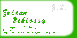 zoltan miklossy business card