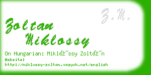 zoltan miklossy business card